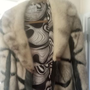 A cross mink coat